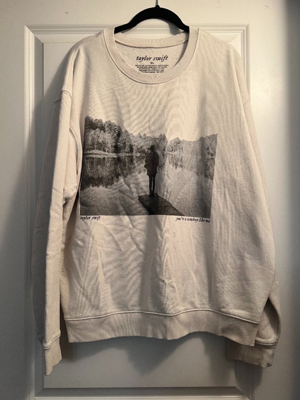 Taylor Swift evermore merch "you're a cowboy like me" sweatshirt XL